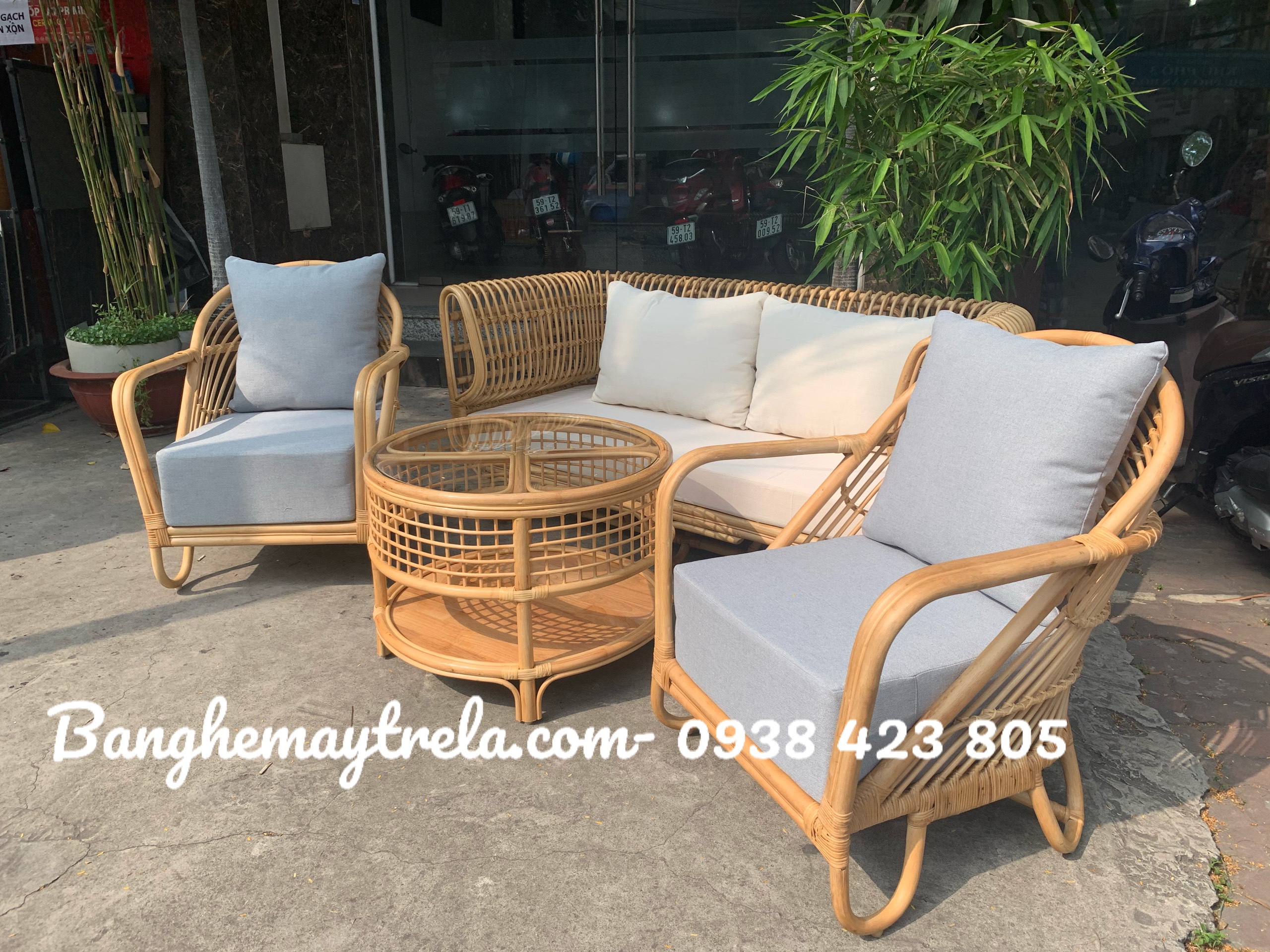 Sofa mây tự nhiên cho phòng khách
